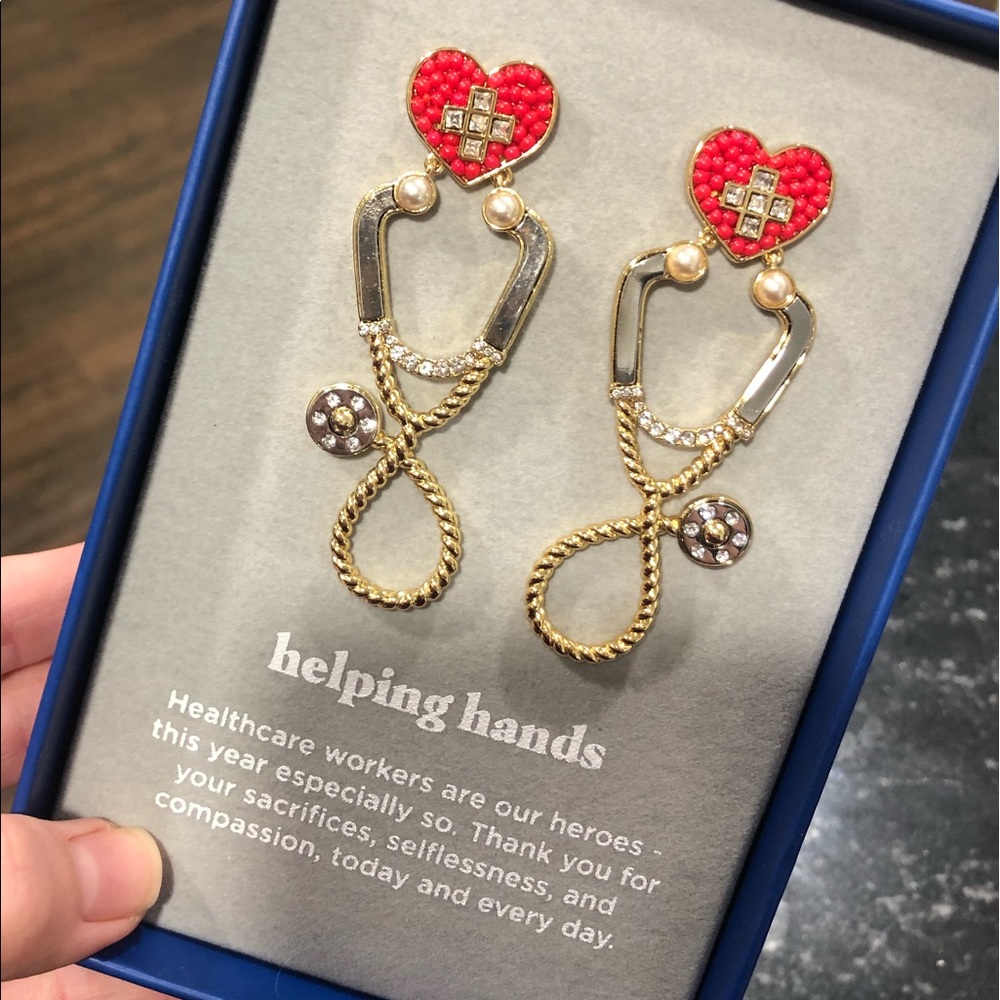 Bauble bar helping hands drop earrings